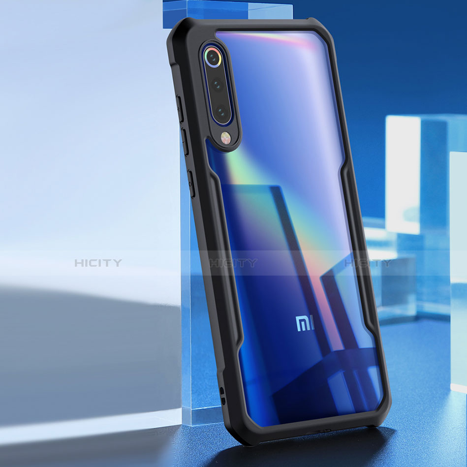 Xiaomi Mi 9 Pro用シリコンケース ソフトタッチラバー 鏡面 M01 Xiaomi ブラック