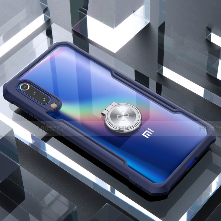 Xiaomi Mi 9 SE用360度 フルカバーハイブリットバンパーケース クリア透明 プラスチック 鏡面 アンド指輪 マグネット式 Xiaomi 