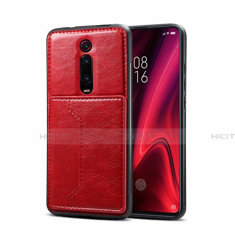 Xiaomi Mi 9T用ケース 高級感 手触り良いレザー柄 R01 Xiaomi レッド