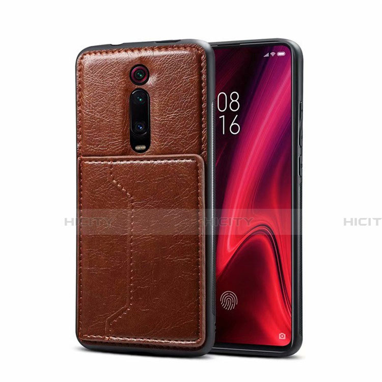 Xiaomi Mi 9T用ケース 高級感 手触り良いレザー柄 R01 Xiaomi ブラウン