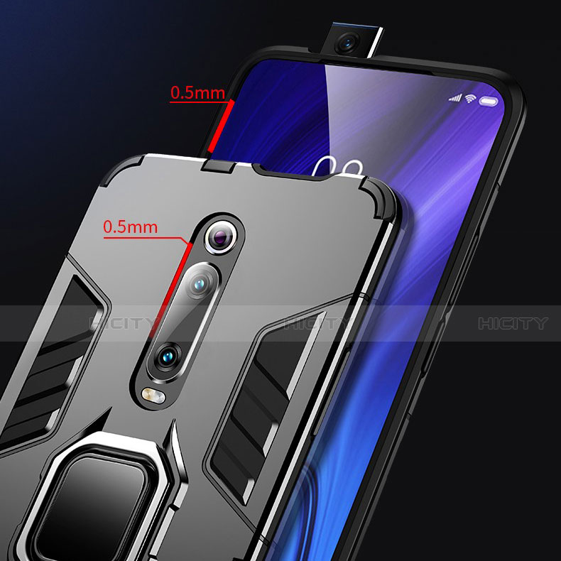 Xiaomi Mi 9T用ハイブリットバンパーケース プラスチック アンド指輪 マグネット式 R01 Xiaomi 