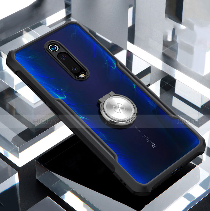 Xiaomi Mi 9T用360度 フルカバーハイブリットバンパーケース クリア透明 プラスチック 鏡面 アンド指輪 マグネット式 T01 Xiaomi 