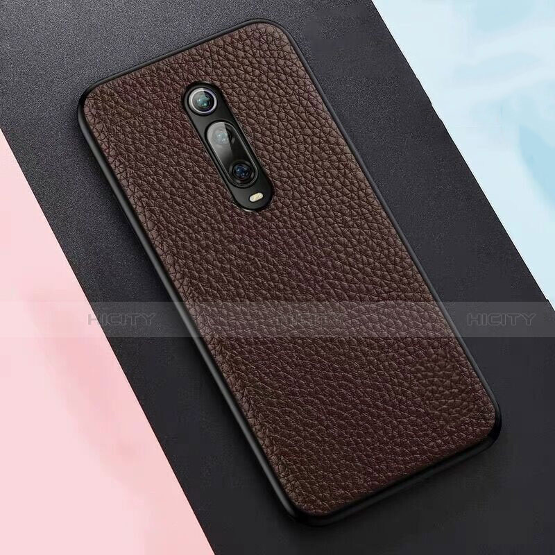 Xiaomi Mi 9T Pro用ケース 高級感 手触り良いレザー柄 R05 Xiaomi ブラウン