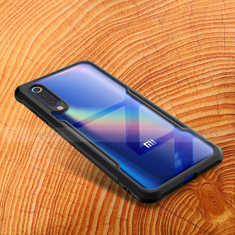 Xiaomi Mi A3 Lite用シリコンケース ソフトタッチラバー 鏡面 M01 Xiaomi ブラック