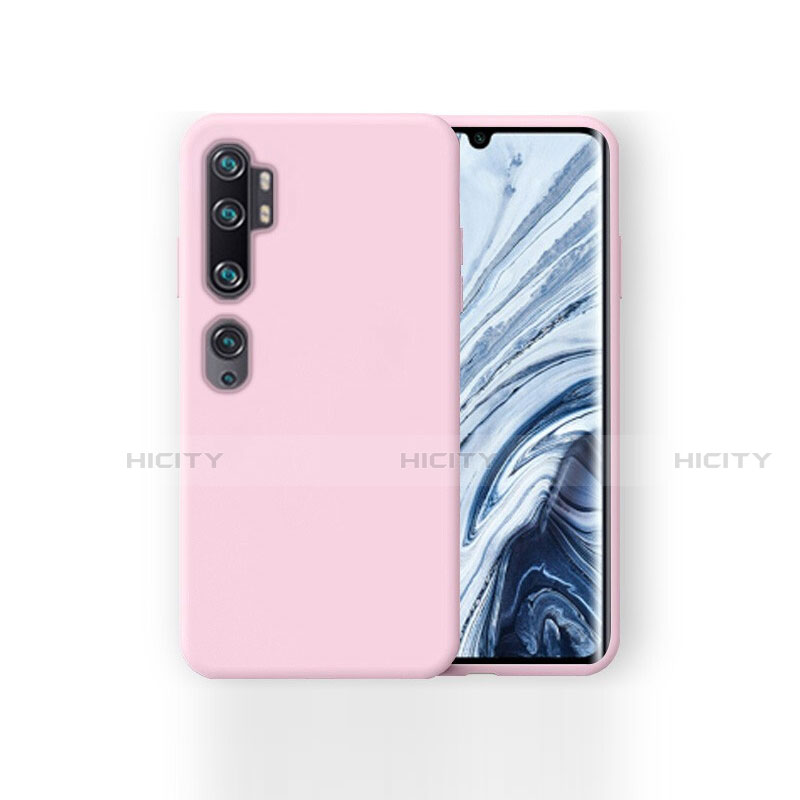 Xiaomi Mi Note 10 Pro用360度 フルカバー極薄ソフトケース シリコンケース 耐衝撃 全面保護 バンパー Xiaomi ピンク