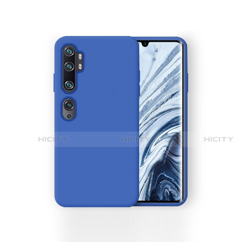 Xiaomi Mi Note 10 Pro用360度 フルカバー極薄ソフトケース シリコンケース 耐衝撃 全面保護 バンパー Xiaomi ネイビー