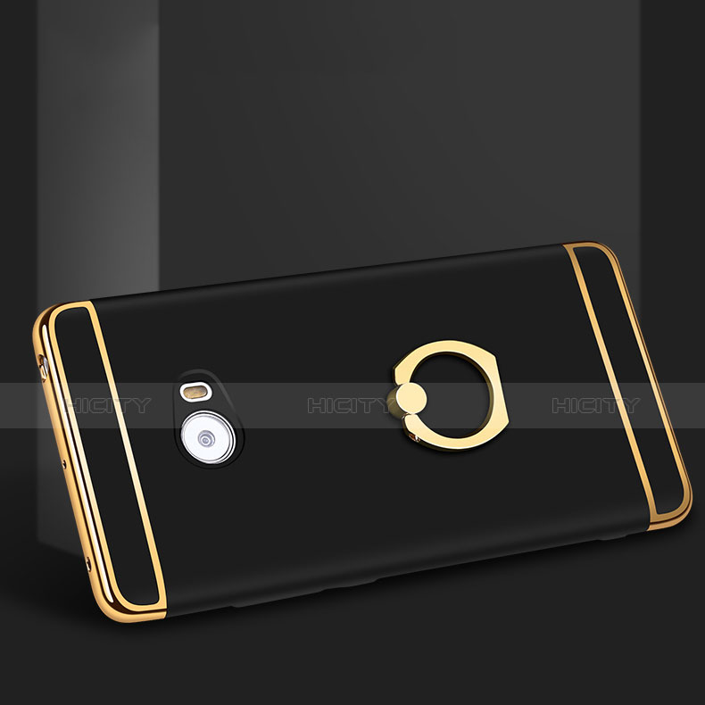 Xiaomi Mi Note 2 Special Edition用ケース 高級感 手触り良い メタル兼プラスチック バンパー アンド指輪 Xiaomi ブラック