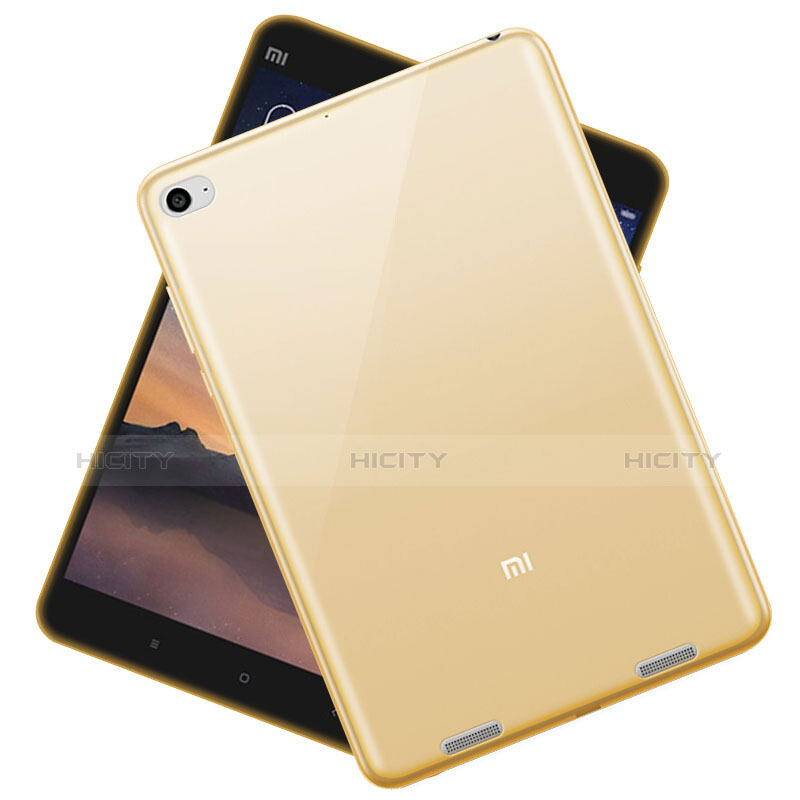 Xiaomi Mi Pad 2用極薄ソフトケース シリコンケース 耐衝撃 全面保護 クリア透明 Xiaomi ゴールド