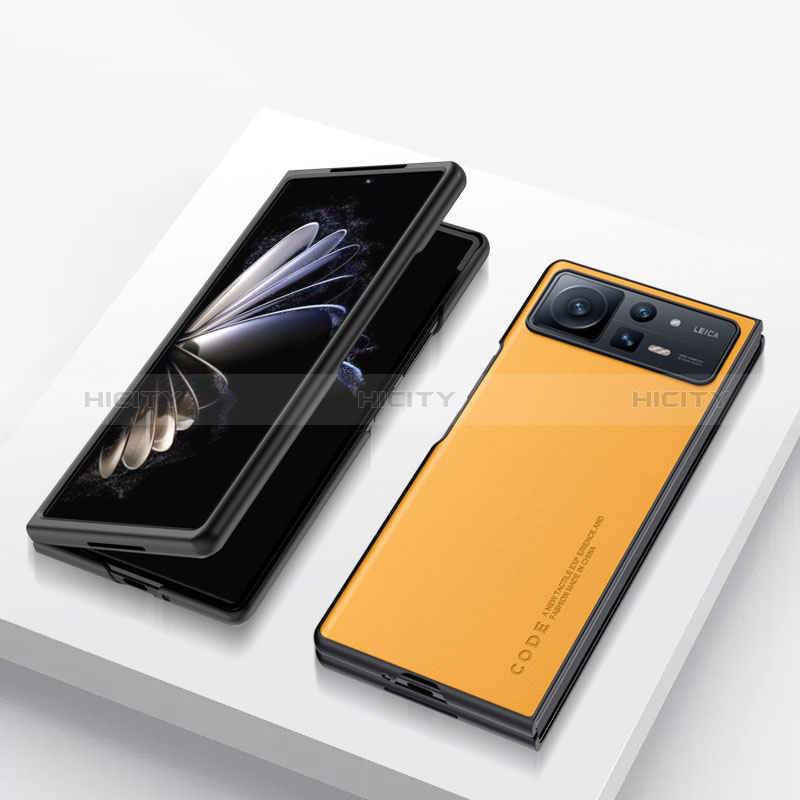 Xiaomi Mix Fold 2 5G用ハイブリットバンパーケース 高級感 手触り良いレザー柄 兼プラスチック S09 Xiaomi 