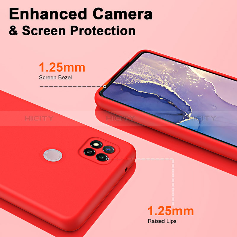 Xiaomi POCO C3用360度 フルカバー極薄ソフトケース シリコンケース 耐衝撃 全面保護 バンパー H01P Xiaomi 