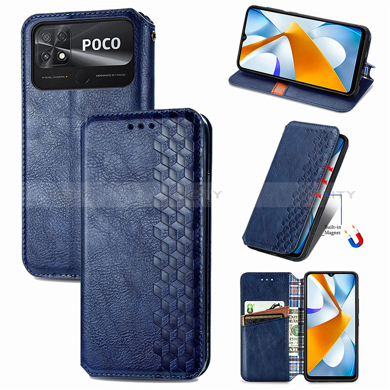 Xiaomi Poco C40用手帳型 レザーケース スタンド カバー S01D Xiaomi 