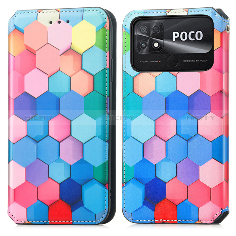 Xiaomi Poco C40用手帳型 レザーケース スタンド パターン カバー S02D Xiaomi 