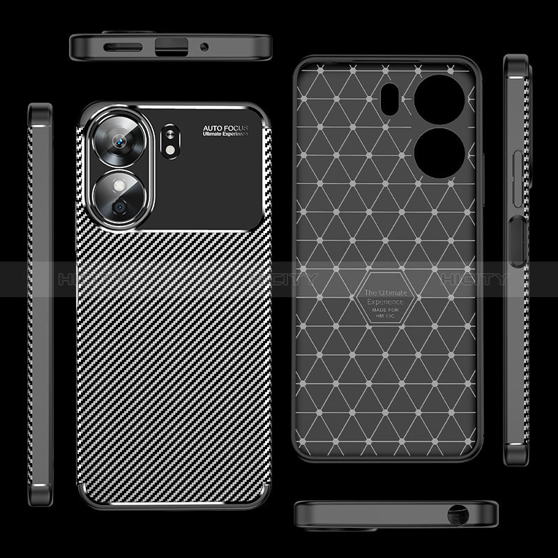 Xiaomi Poco C65用シリコンケース ソフトタッチラバー ツイル カバー Xiaomi ブラック