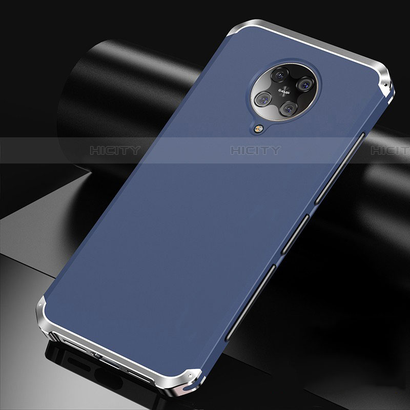 Xiaomi Poco F2 Pro用ケース 高級感 手触り良い アルミメタル 製の金属製 カバー T01 Xiaomi ネイビー