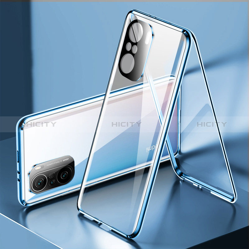 Xiaomi Poco F3 5G用ケース 高級感 手触り良い アルミメタル 製の金属製 360度 フルカバーバンパー 鏡面 カバー P01 Xiaomi 
