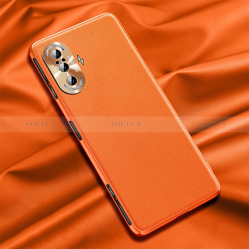 Xiaomi Poco F3 GT 5G用ケース 高級感 手触り良いレザー柄 QK1 Xiaomi オレンジ