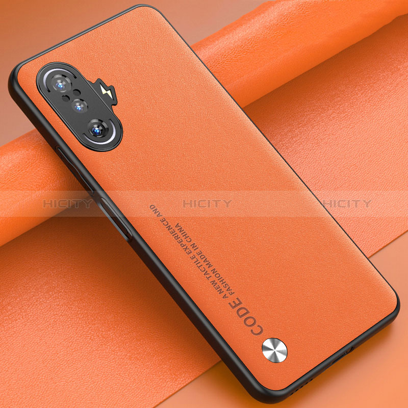 Xiaomi Poco F3 GT 5G用ケース 高級感 手触り良いレザー柄 S01 Xiaomi オレンジ