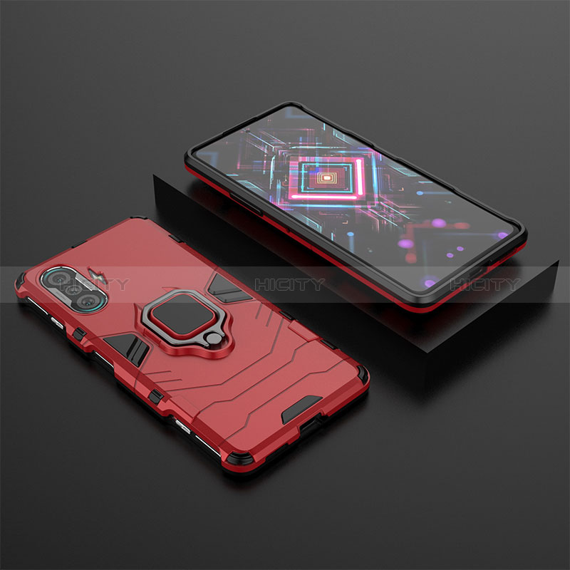 Xiaomi Poco F3 GT 5G用ハイブリットバンパーケース プラスチック アンド指輪 マグネット式 Xiaomi 