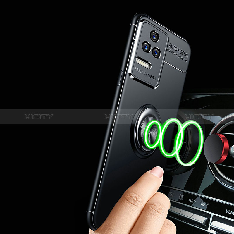 Xiaomi Poco F4 5G用極薄ソフトケース シリコンケース 耐衝撃 全面保護 アンド指輪 マグネット式 バンパー SD3 Xiaomi 