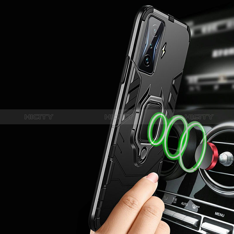 Xiaomi Poco F4 GT 5G用ハイブリットバンパーケース プラスチック アンド指輪 マグネット式 R01 Xiaomi 