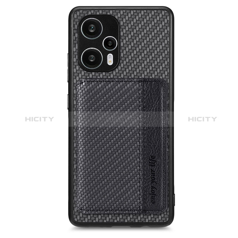 Xiaomi Poco F5 5G用極薄ソフトケース シリコンケース 耐衝撃 全面保護 マグネット式 バンパー S01D Xiaomi ブラック