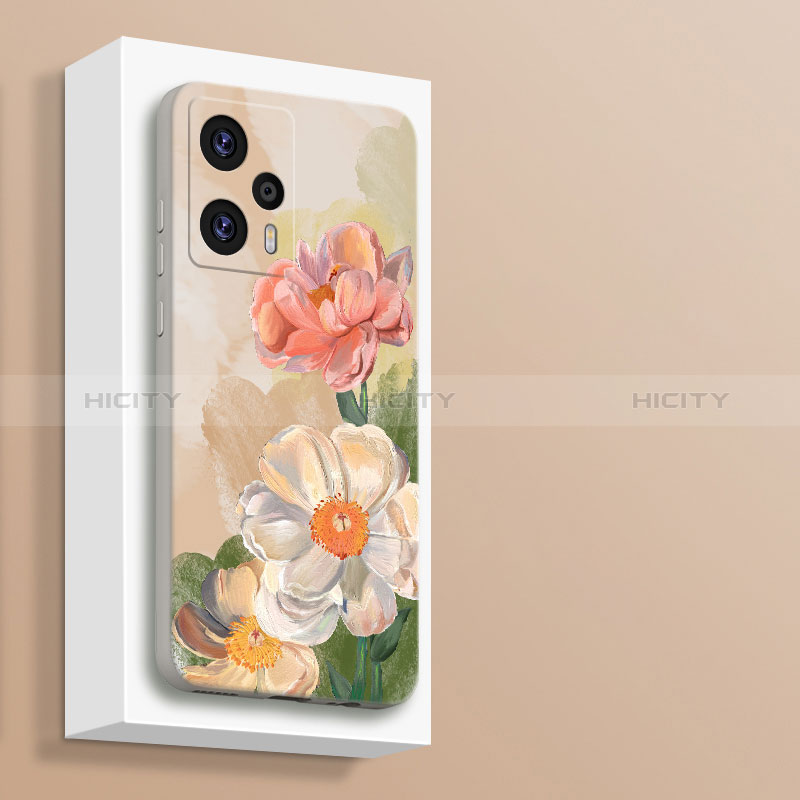 Xiaomi Poco F5 5G用シリコンケース ソフトタッチラバー 花 Xiaomi 