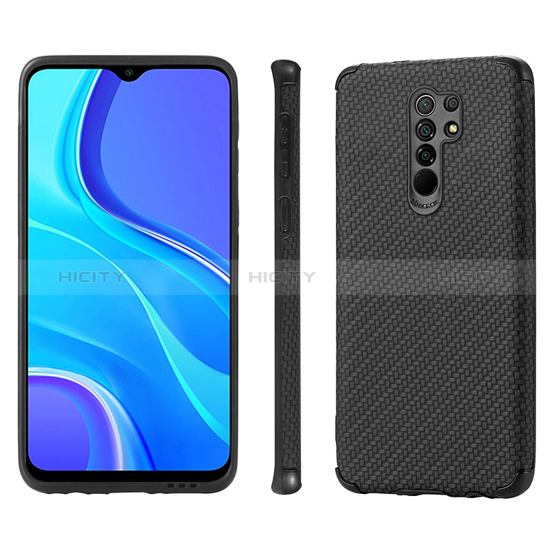 Xiaomi Poco M2用極薄ソフトケース シリコンケース 耐衝撃 全面保護 マグネット式 バンパー S01D Xiaomi ブラック