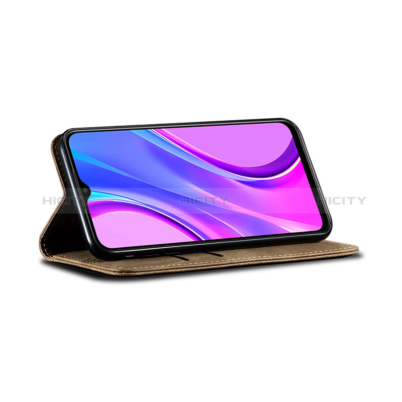 Xiaomi Poco M2用手帳型 布 スタンド B01S Xiaomi 