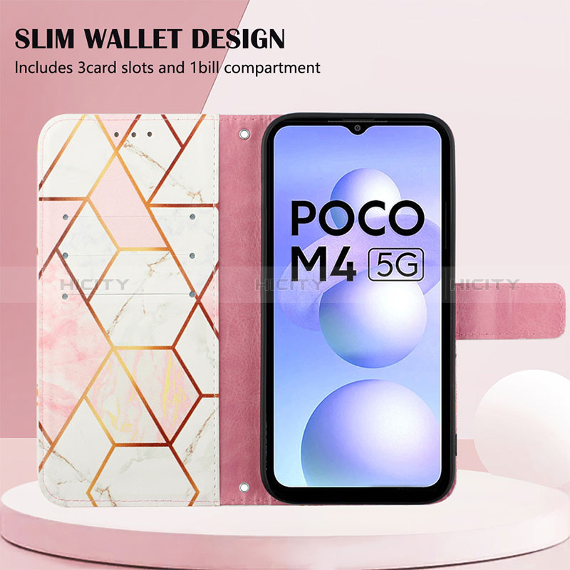 Xiaomi Poco M4 5G用手帳型 レザーケース スタンド パターン カバー Y04B Xiaomi 