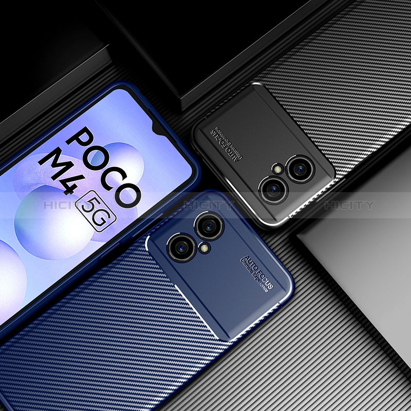 Xiaomi Poco M4 5G用シリコンケース ソフトタッチラバー ツイル カバー S01 Xiaomi 