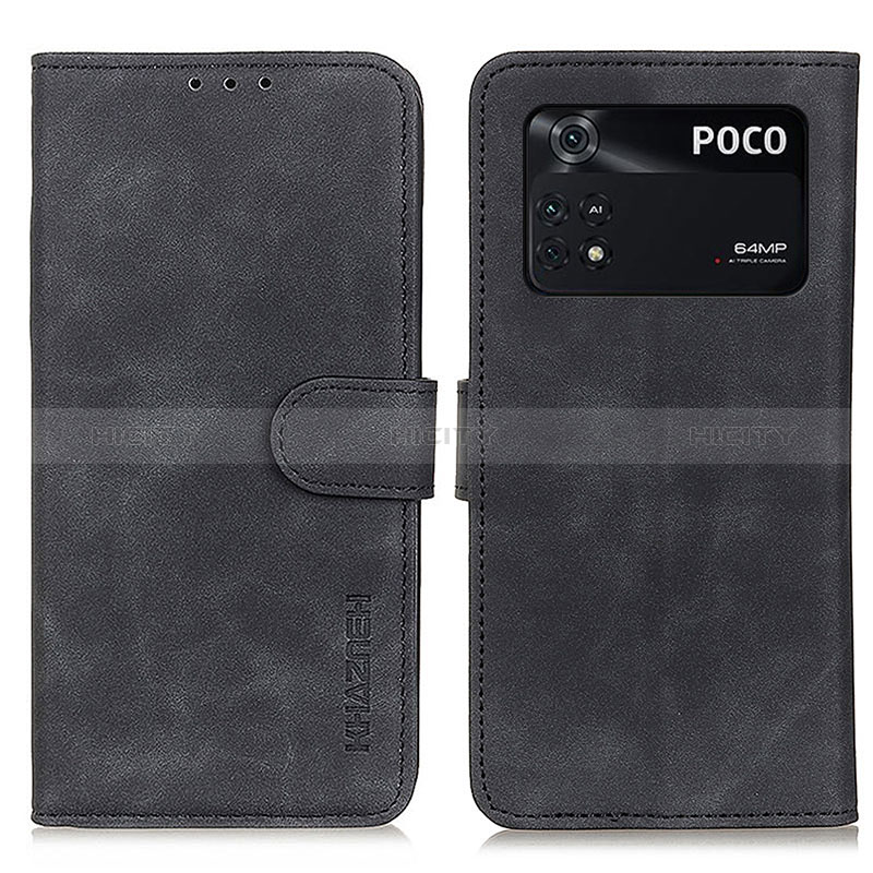 Xiaomi Poco M4 Pro 4G用手帳型 レザーケース スタンド カバー K03Z Xiaomi ブラック