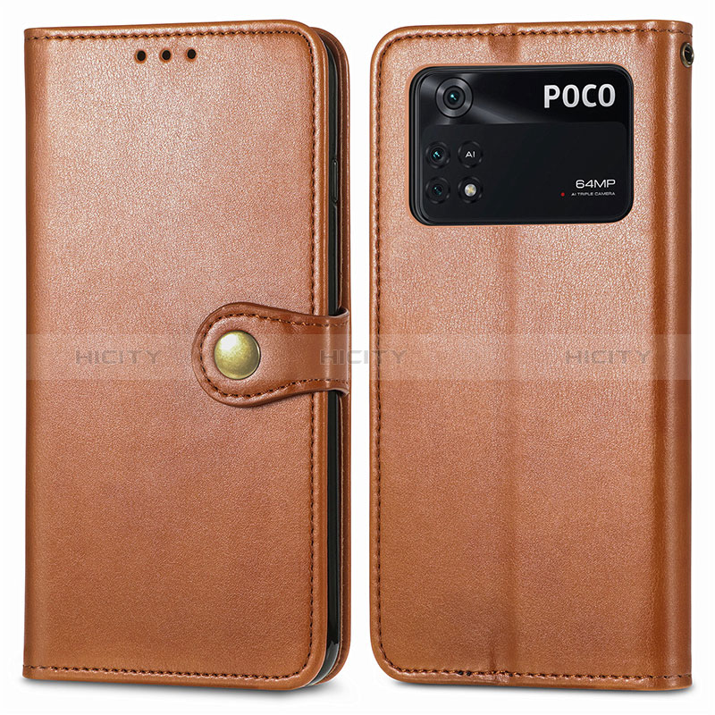 Xiaomi Poco M4 Pro 4G用手帳型 レザーケース スタンド カバー S05D Xiaomi 