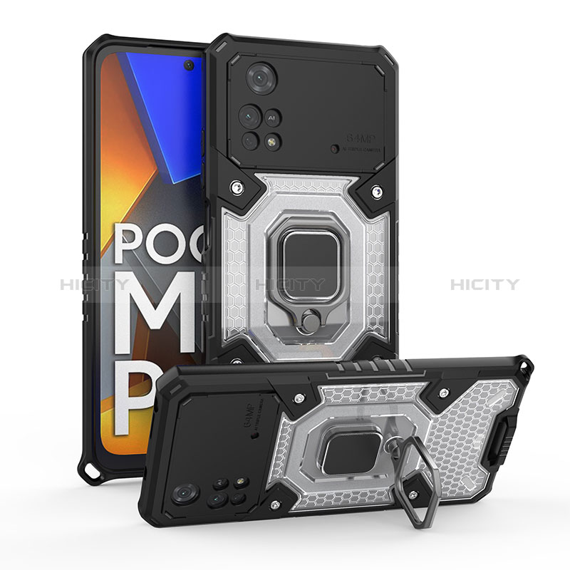 Xiaomi Poco M4 Pro 4G用ハイブリットバンパーケース プラスチック アンド指輪 マグネット式 KC4 Xiaomi 