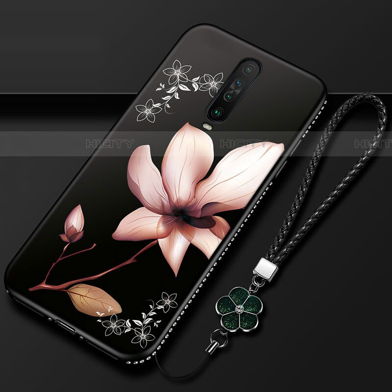 Xiaomi Poco X2用シリコンケース ソフトタッチラバー 花 カバー Xiaomi 