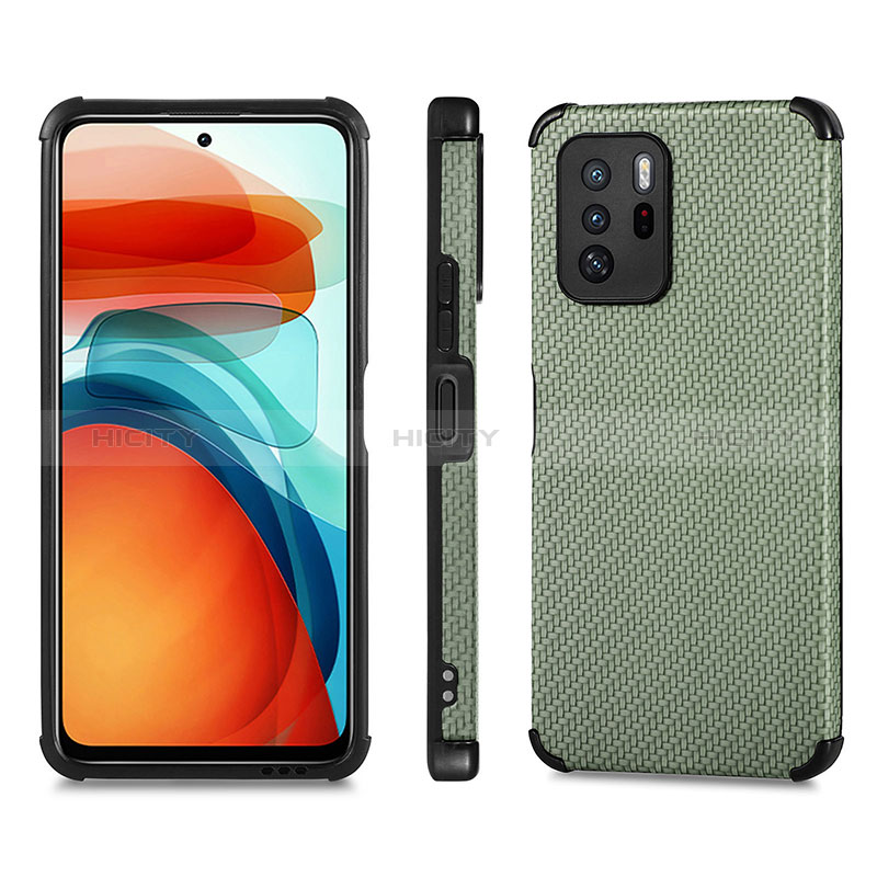 Xiaomi Poco X3 GT 5G用極薄ソフトケース シリコンケース 耐衝撃 全面保護 マグネット式 バンパー S01D Xiaomi グリーン