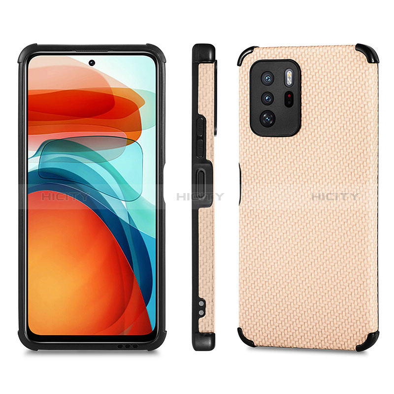 Xiaomi Poco X3 GT 5G用極薄ソフトケース シリコンケース 耐衝撃 全面保護 マグネット式 バンパー S01D Xiaomi ゴールド