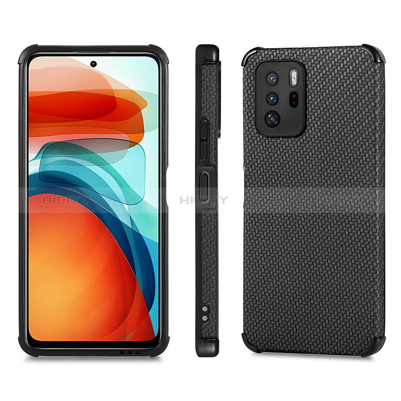 Xiaomi Poco X3 GT 5G用極薄ソフトケース シリコンケース 耐衝撃 全面保護 マグネット式 バンパー S01D Xiaomi ブラック