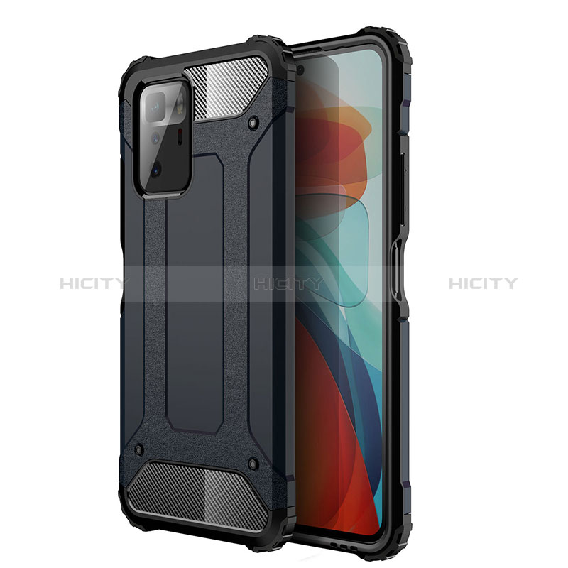 Xiaomi Poco X3 GT 5G用ハイブリットバンパーケース プラスチック 兼シリコーン カバー WL1 Xiaomi ミッドナイトネイビー