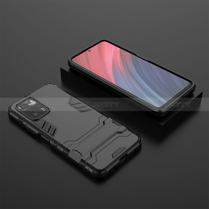 Xiaomi Poco X3 GT 5G用ハイブリットバンパーケース スタンド プラスチック 兼シリコーン カバー Xiaomi 