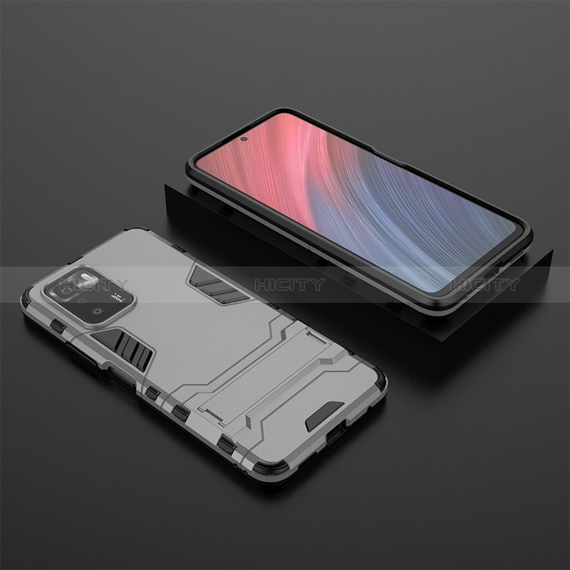 Xiaomi Poco X3 GT 5G用ハイブリットバンパーケース スタンド プラスチック 兼シリコーン カバー Xiaomi 