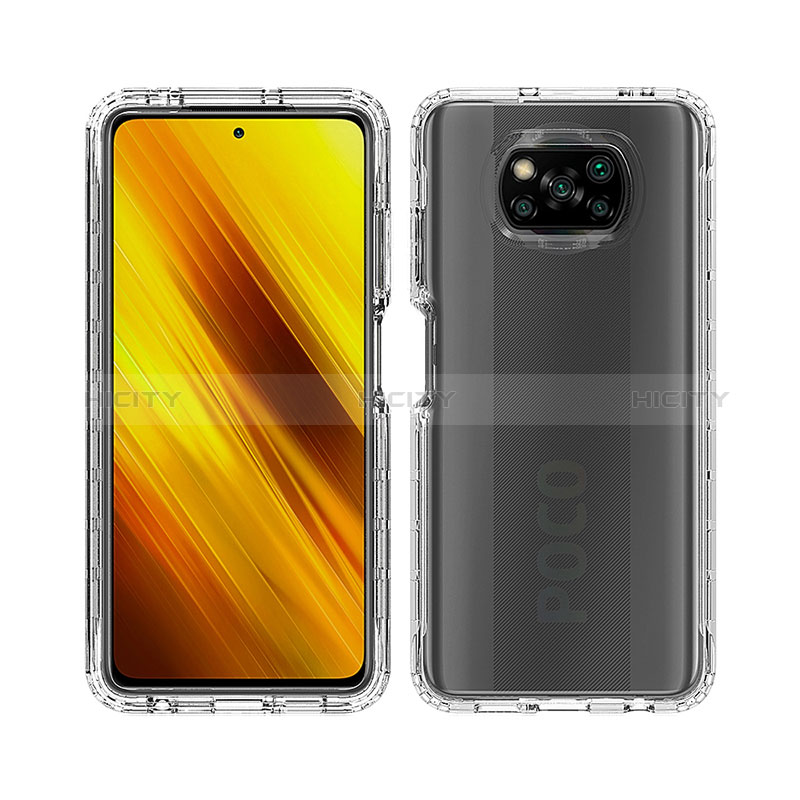 Xiaomi Poco X3 NFC用前面と背面 360度 フルカバー 極薄ソフトケース シリコンケース 耐衝撃 全面保護 バンパー 透明 Xiaomi クリア