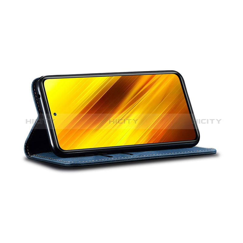 Xiaomi Poco X3 NFC用手帳型 布 スタンド B01S Xiaomi 