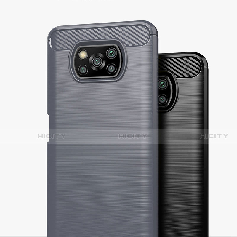 Xiaomi Poco X3 NFC用シリコンケース ソフトタッチラバー ライン カバー Xiaomi 