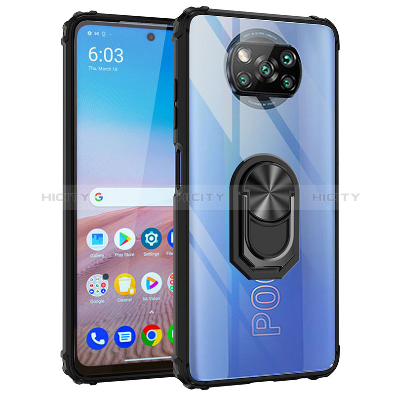 Xiaomi Poco X3 NFC用ハイブリットバンパーケース プラスチック アンド指輪 マグネット式 MQ2 Xiaomi 