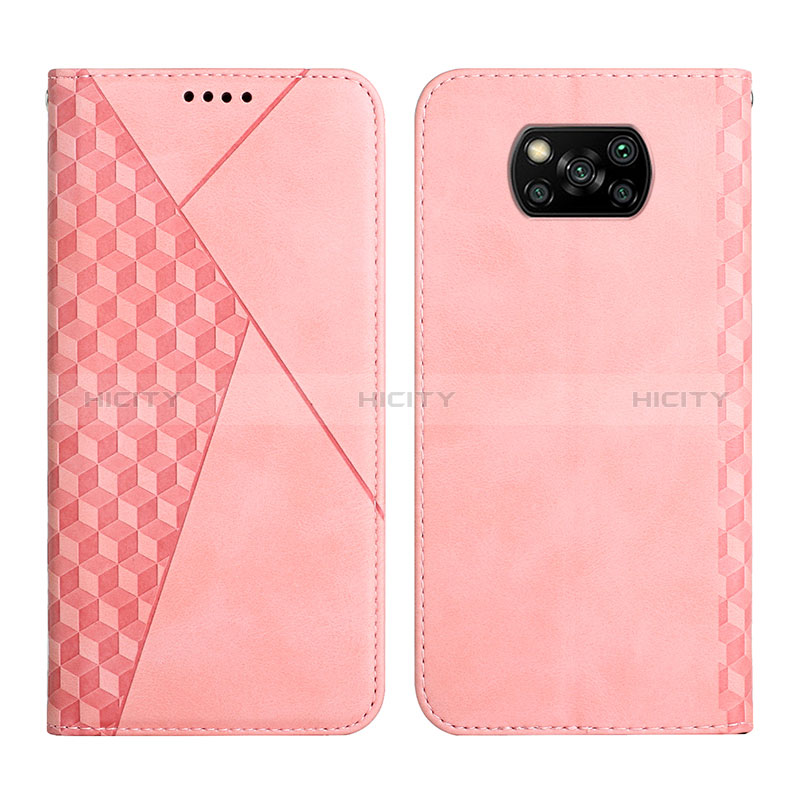 Xiaomi Poco X3 Pro用手帳型 レザーケース スタンド カバー Y02X Xiaomi ローズゴールド