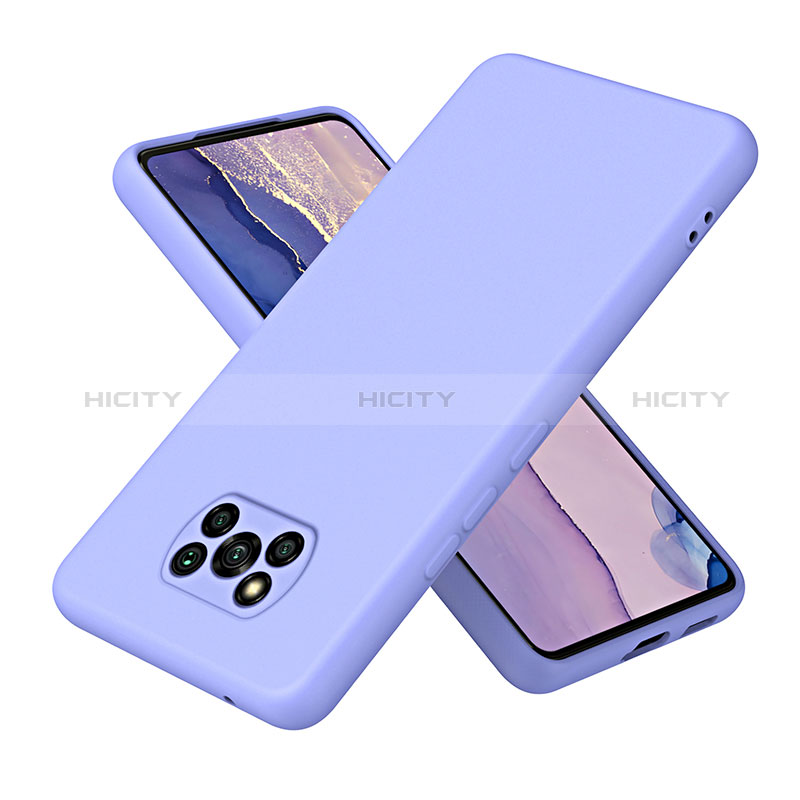 Xiaomi Poco X3 Pro用360度 フルカバー極薄ソフトケース シリコンケース 耐衝撃 全面保護 バンパー H01P Xiaomi パープル