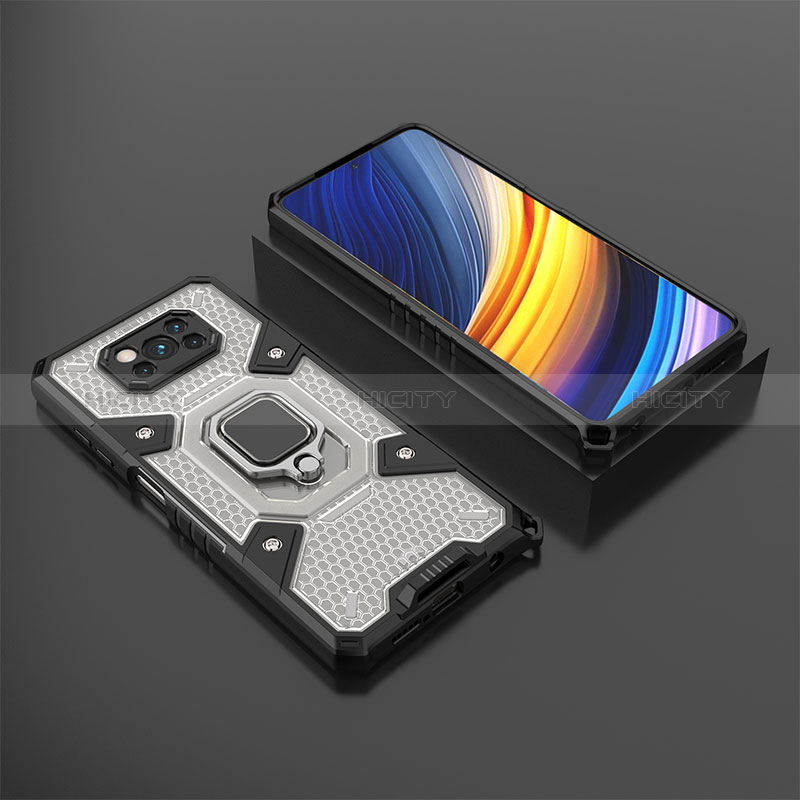 Xiaomi Poco X3 Pro用ハイブリットバンパーケース プラスチック アンド指輪 マグネット式 KC4 Xiaomi 