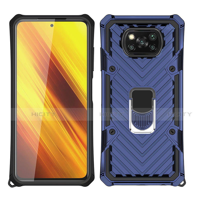 Xiaomi Poco X3 Pro用ハイブリットバンパーケース プラスチック アンド指輪 マグネット式 S01 Xiaomi 