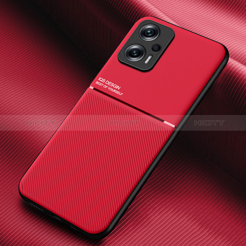 Xiaomi Poco X4 GT 5G用極薄ソフトケース シリコンケース 耐衝撃 全面保護 マグネット式 バンパー Xiaomi レッド