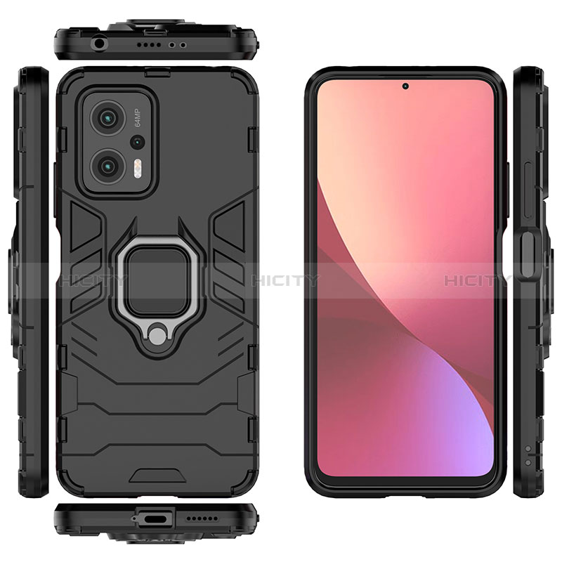 Xiaomi Poco X4 GT 5G用ハイブリットバンパーケース プラスチック アンド指輪 マグネット式 Xiaomi 